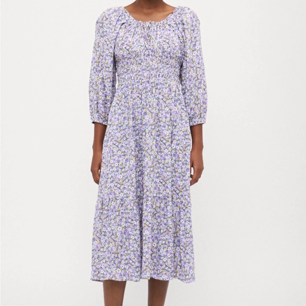 Gap Floral Purple Midi Dress